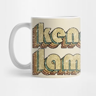 Kendrick Lamar // Vintage Rainbow Typography Style // 70s Mug